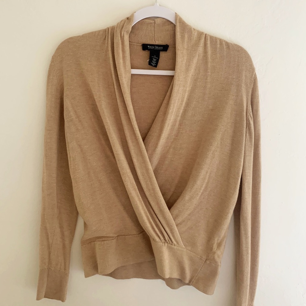 White House Black Market Tan Long Sleeve Sweater - Small